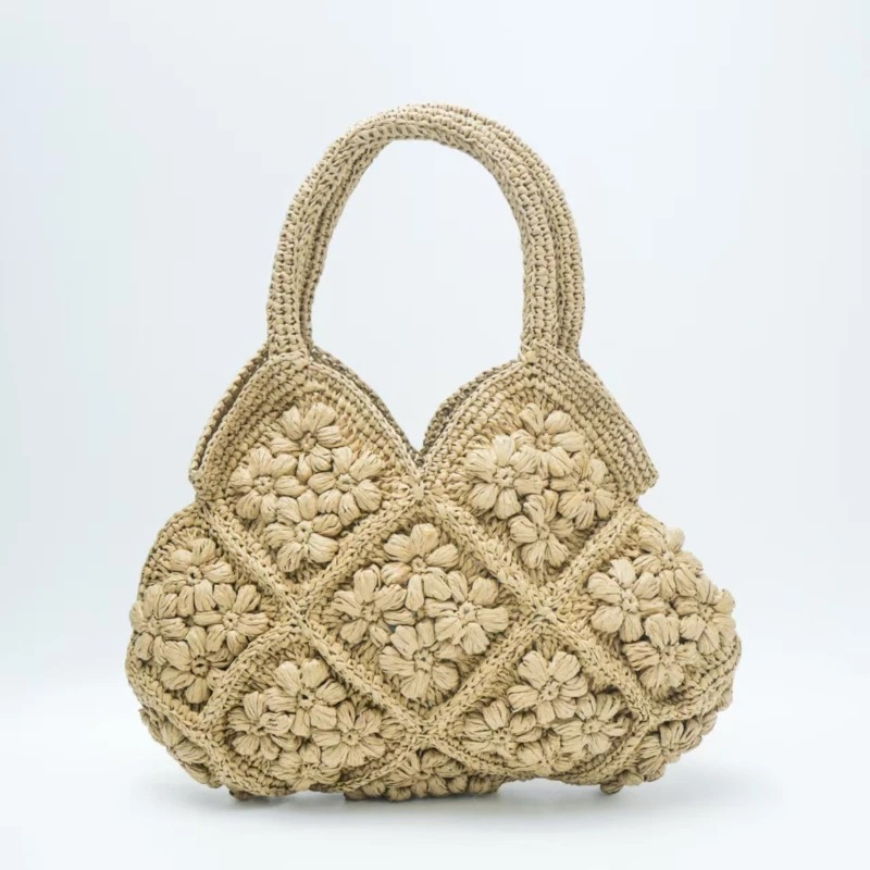 Women Bags In Trend - Nieuwe handgemaakte Lafite Grass uitgeholde geweven