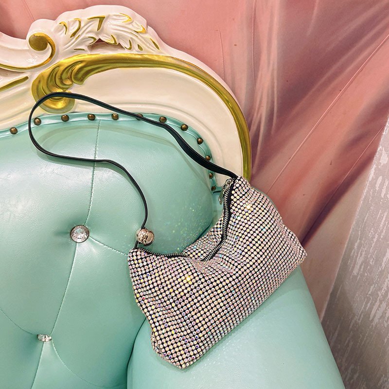 Women Bags In Trend - Trend Glanzende, met diamanten ingelegde dameshandtas