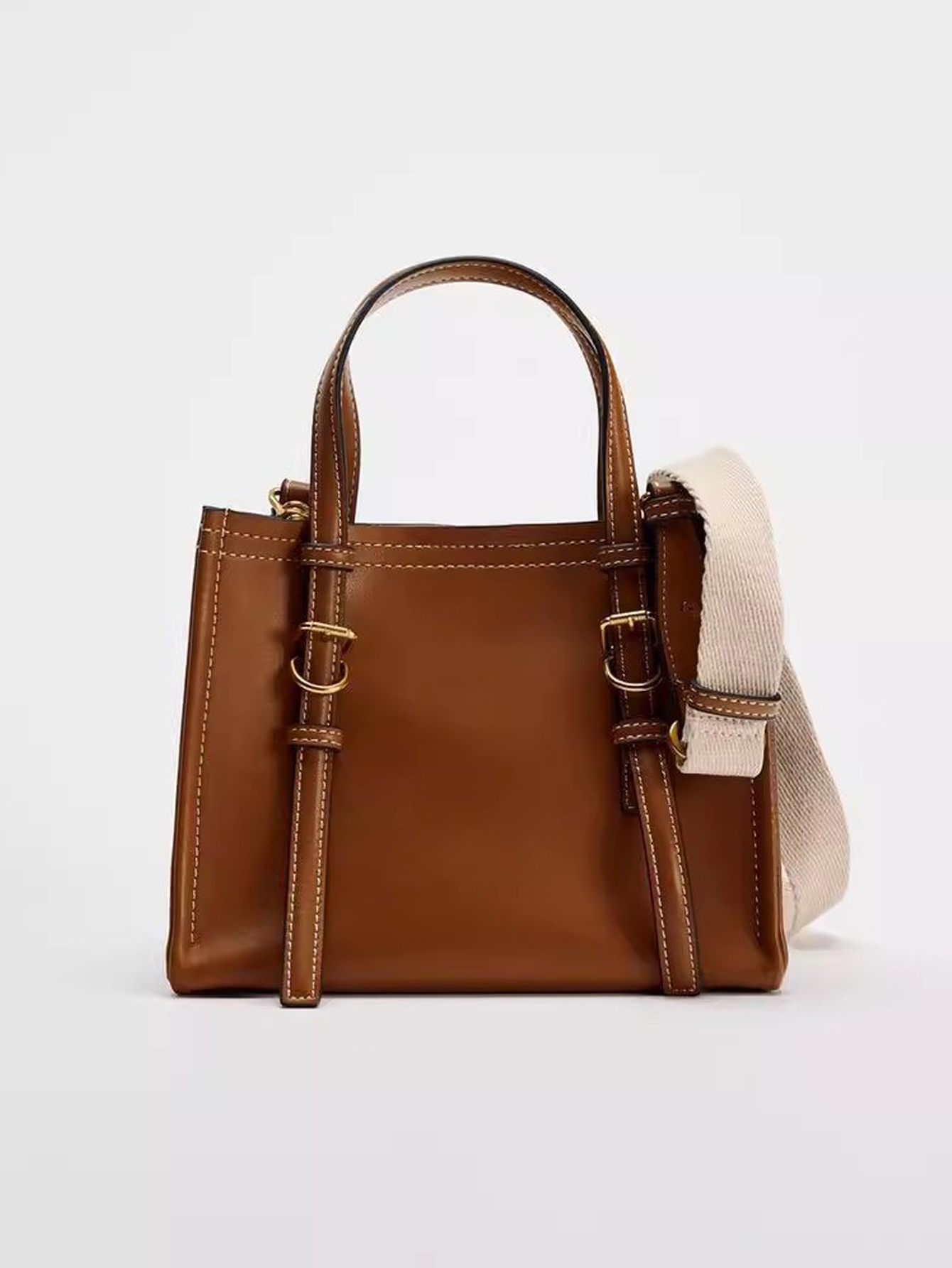 Women Bags Zara - Grensoverschrijdende bruingele handtas 2024, herfstnieuw product,