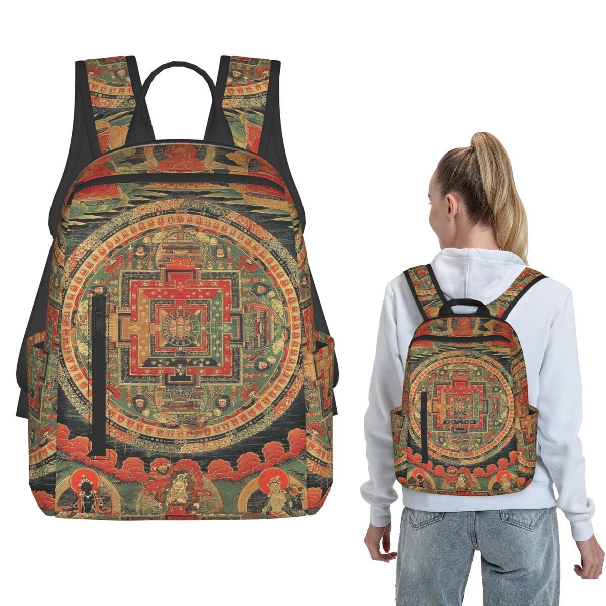 Women Bags India - India Mandala Zen Boeddha (4) Rugzak,