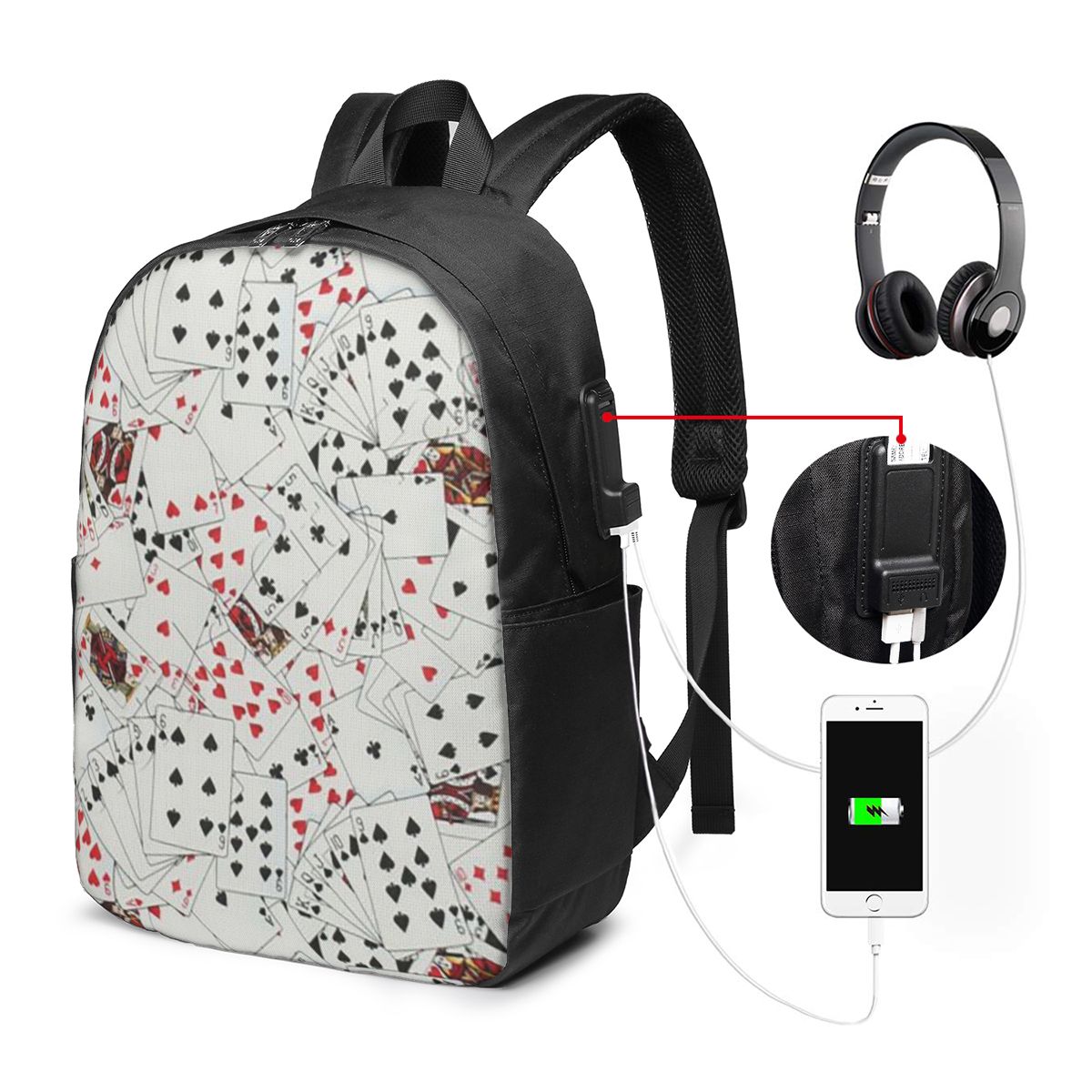 Speelkaarten Poker Print Rugza - Women Bags For Women recensie en prijs