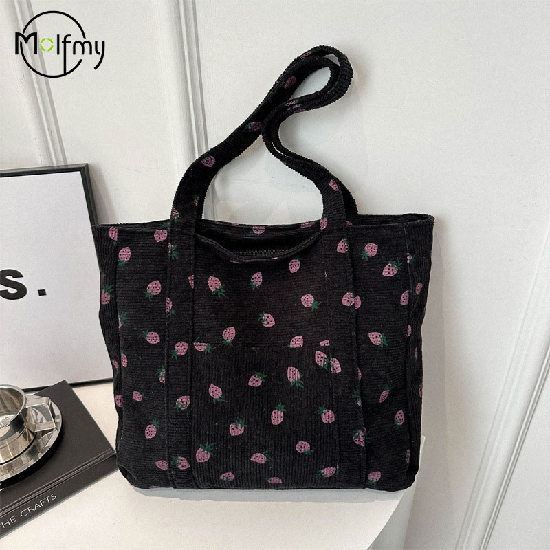 Corduroy handtas Aardbeien Str - Women Bags Zara recensie en prijs