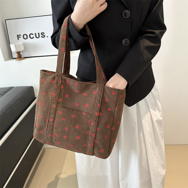 Corduroy handtas Aardbeien Str - Women Bags Zara recensie en prijs