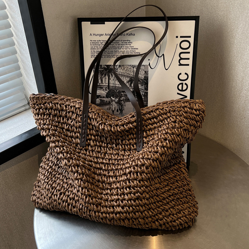 Strooien geweven draagtassen,  - Woven Straw Bag recensie en prijs