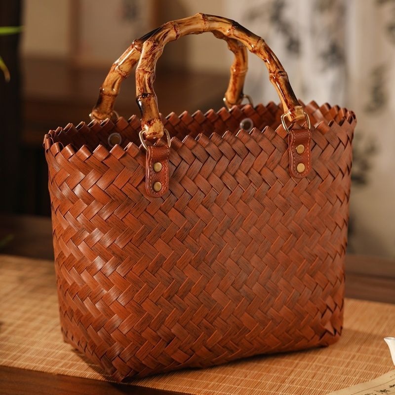 Pure handgemaakte handtas, cos - Woven Straw Bag recensie en prijs