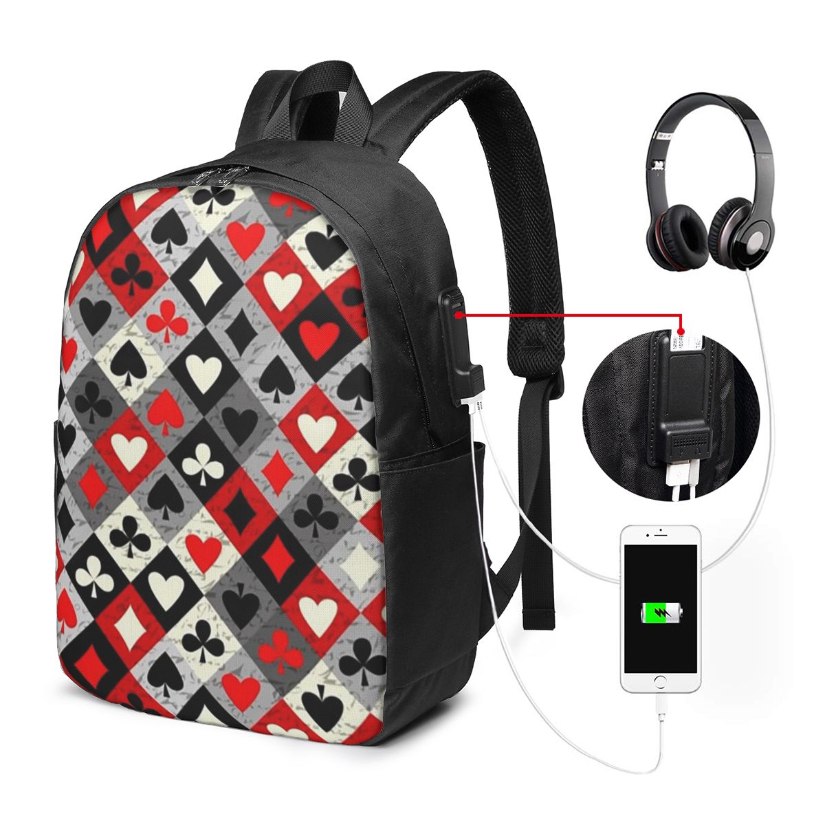 Speelkaarten Poker Print Rugza - Women Bags For Women recensie en prijs