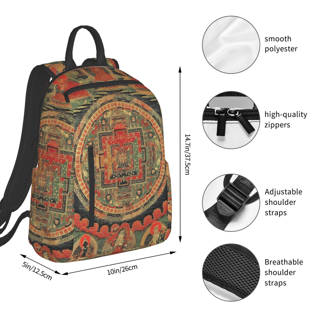 India Mandala Zen Boeddha (4)  - Women Bags India recensie en prijs